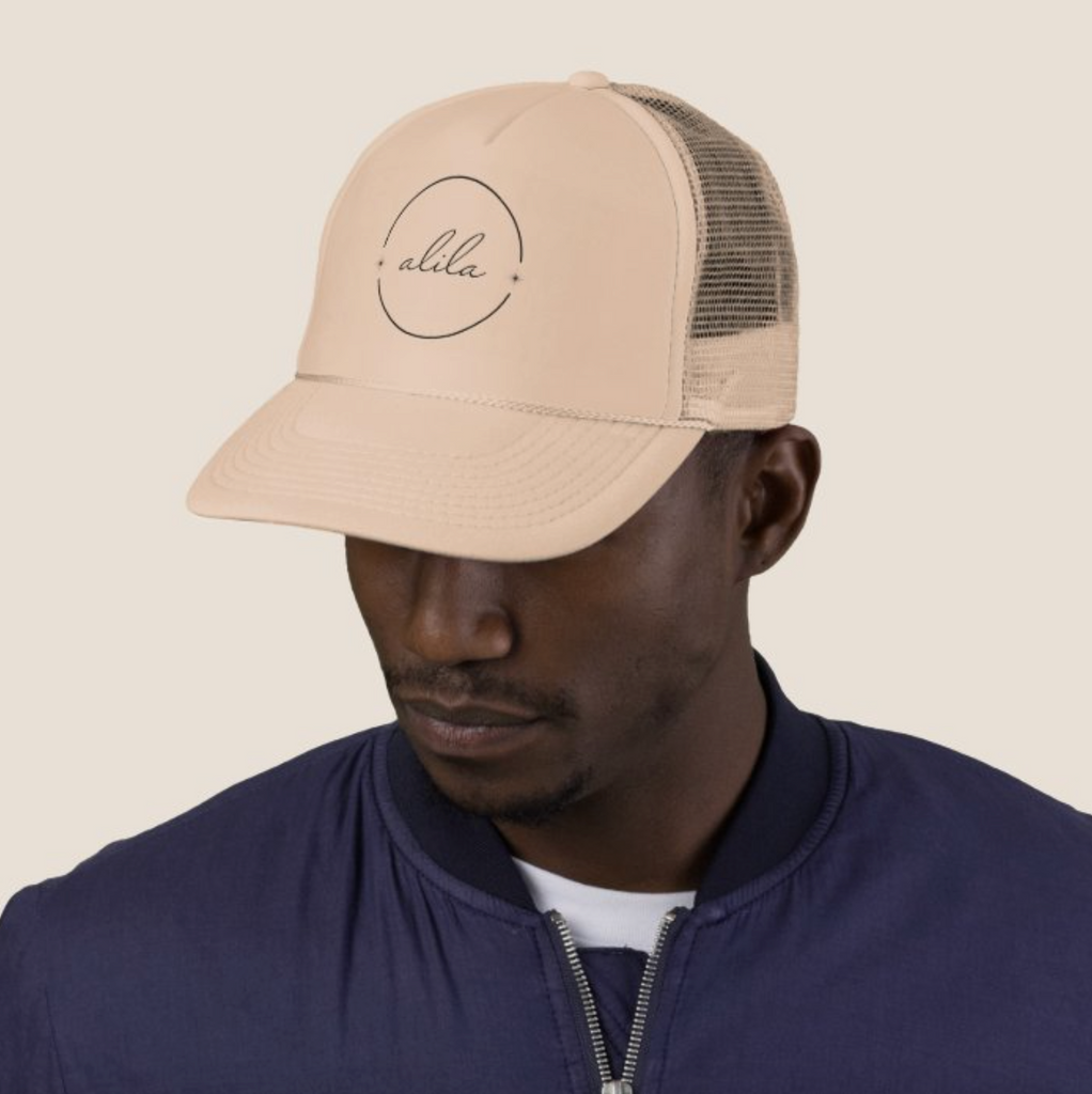 This oversized trucker hat in the perfect neutral tan has a padded front panel, an adjustable mesh back, and excellent Y2K vibes. For men and women.